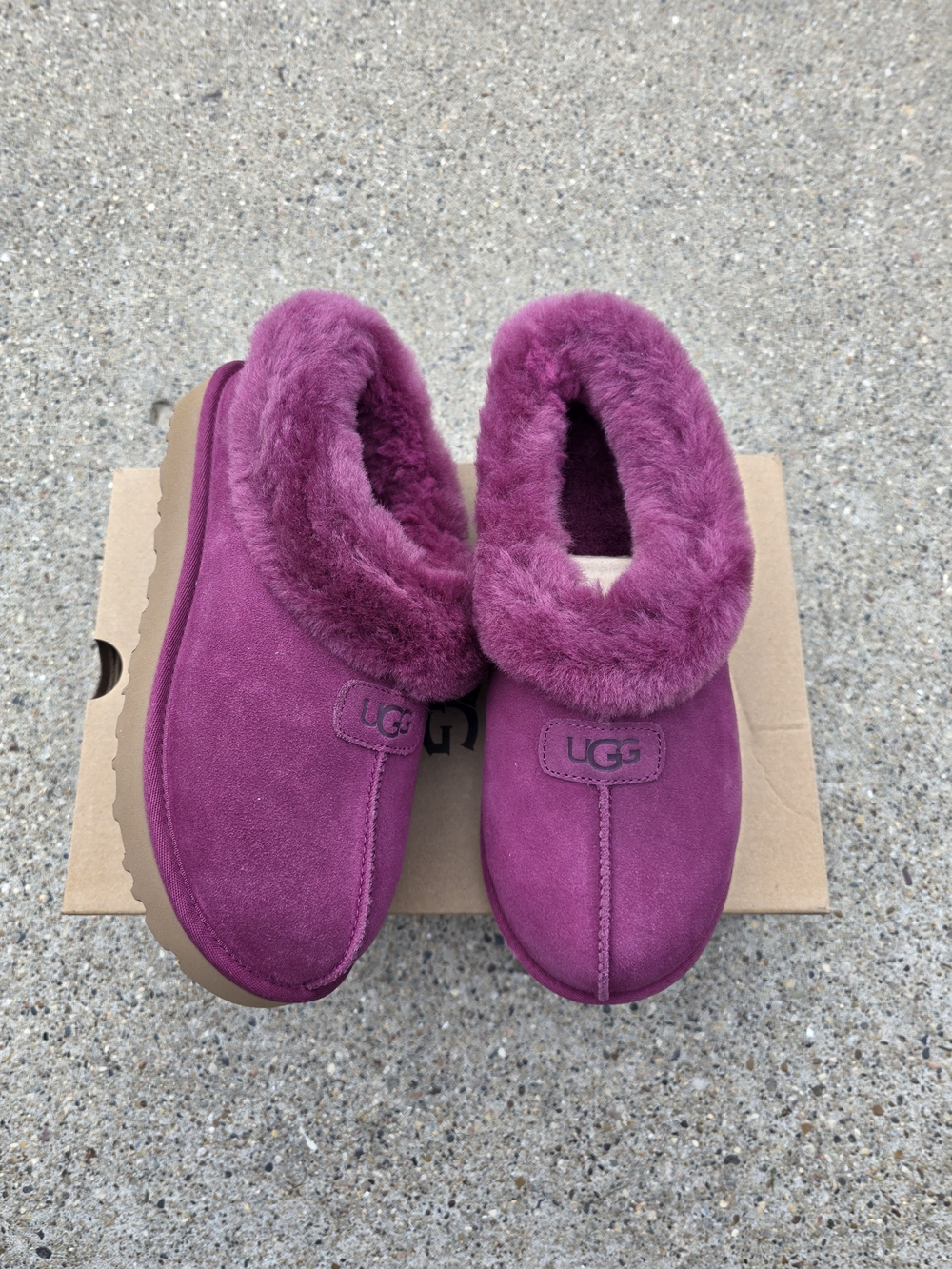 UGG Women's Cozy Purple Suede Slip-On Slippers